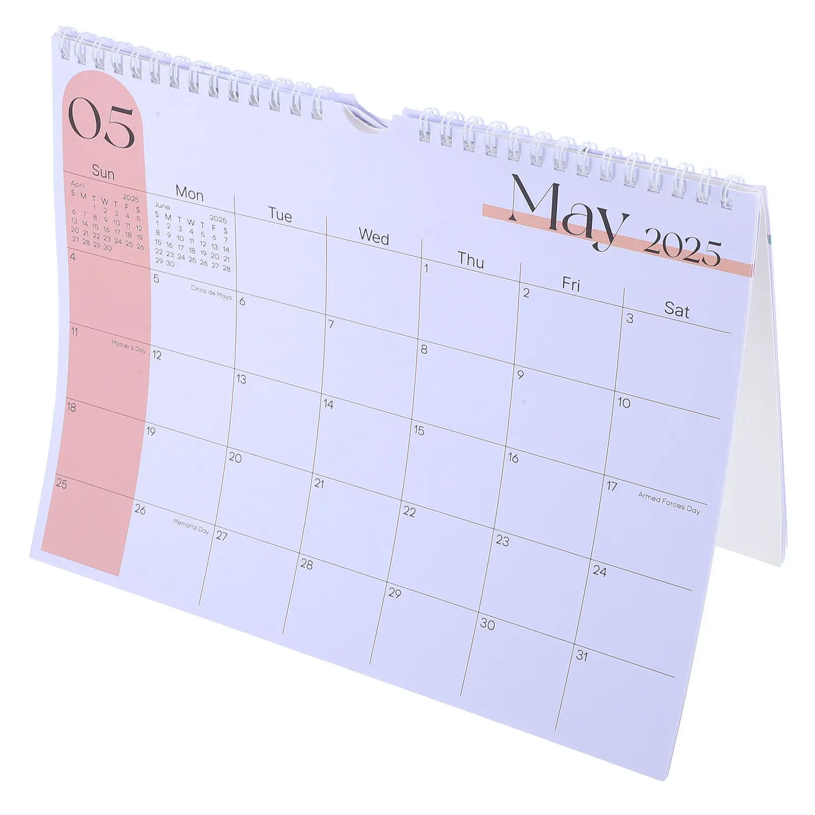 

2025 Hanging Calendar Macaron Tone 12 Month Wall Calendar English Dates Coil Flip Easy Tear Monthly Planner for Desk Wall Office