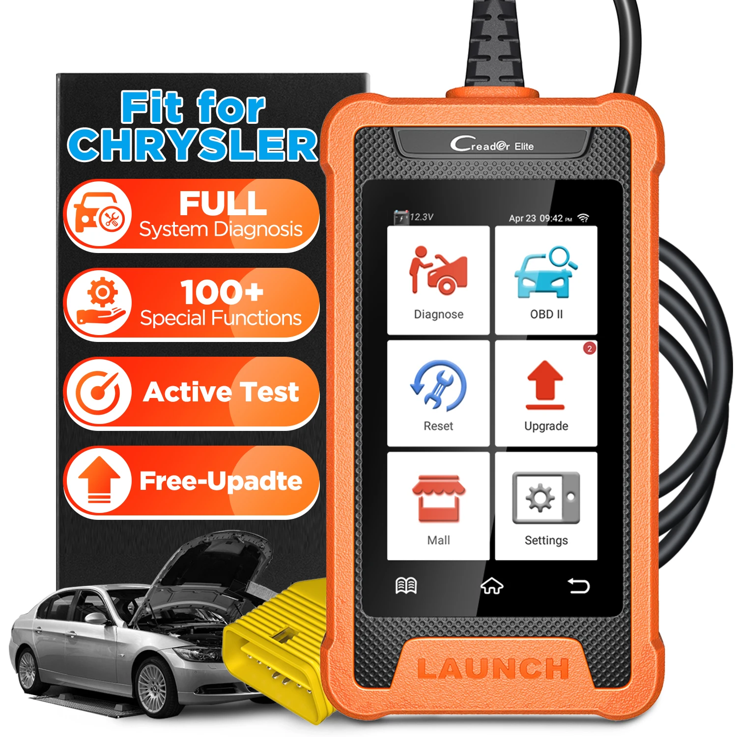 

CRE для CHRYSLER Полная система автомобильного диагностического инструмента Двунаправленный сканер Пожизненное бесплатное обновление