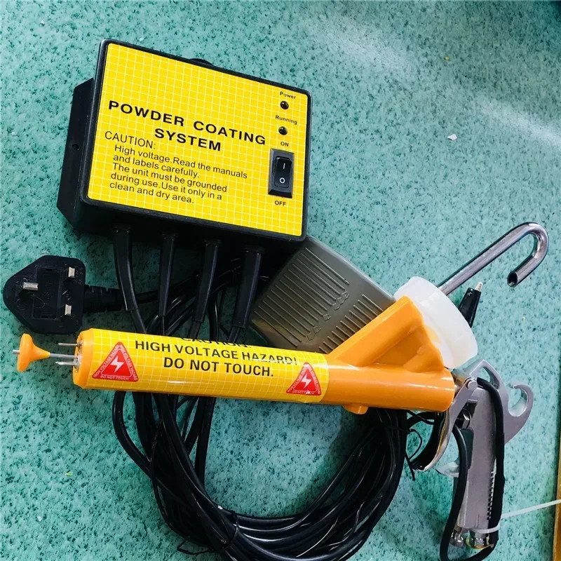 Metal workpiece spray machine Mini Powder Coating System PC02 Electrostatic spray gun 110V/220V