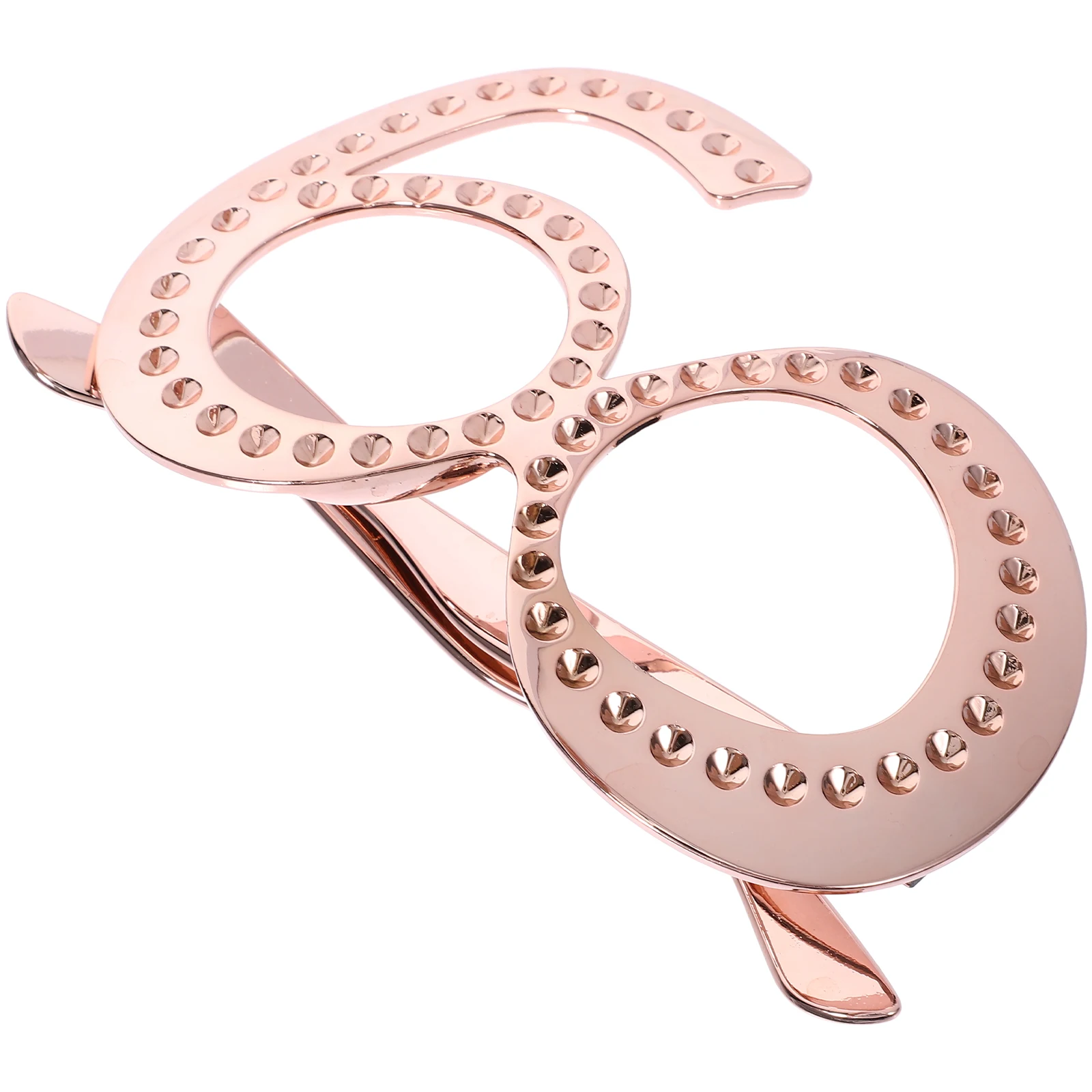 

60th Digital Glasses ABS Lightweight Birthday Eyewear Photo Prop Rhinestone Decor Novelty Eyeglasses Party Supplies Anniversary