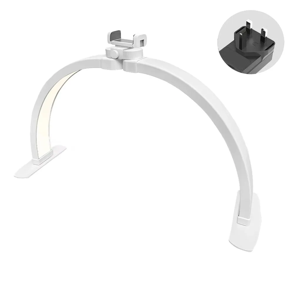 Dimmable Half Moon Nail Lamp 3 Color Temperature 10 Brightness Levels Manicure Light Eye Protection High Bright