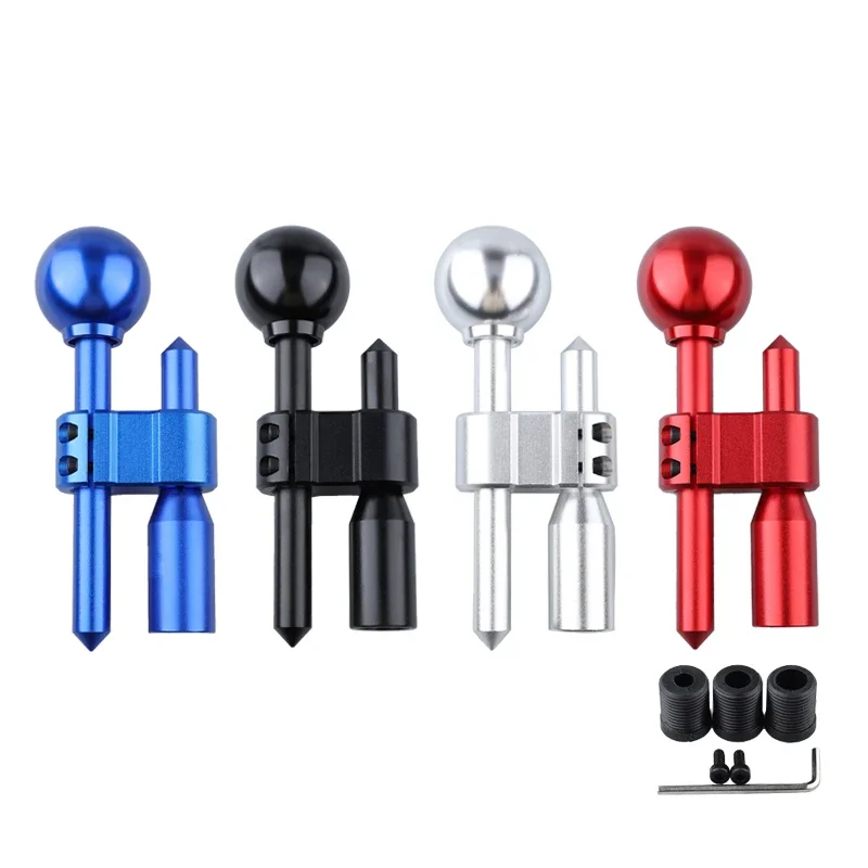 Car feel comfortable aluminum alloy H-type shift knob expansion adjustable expander speed change with knob round shift head