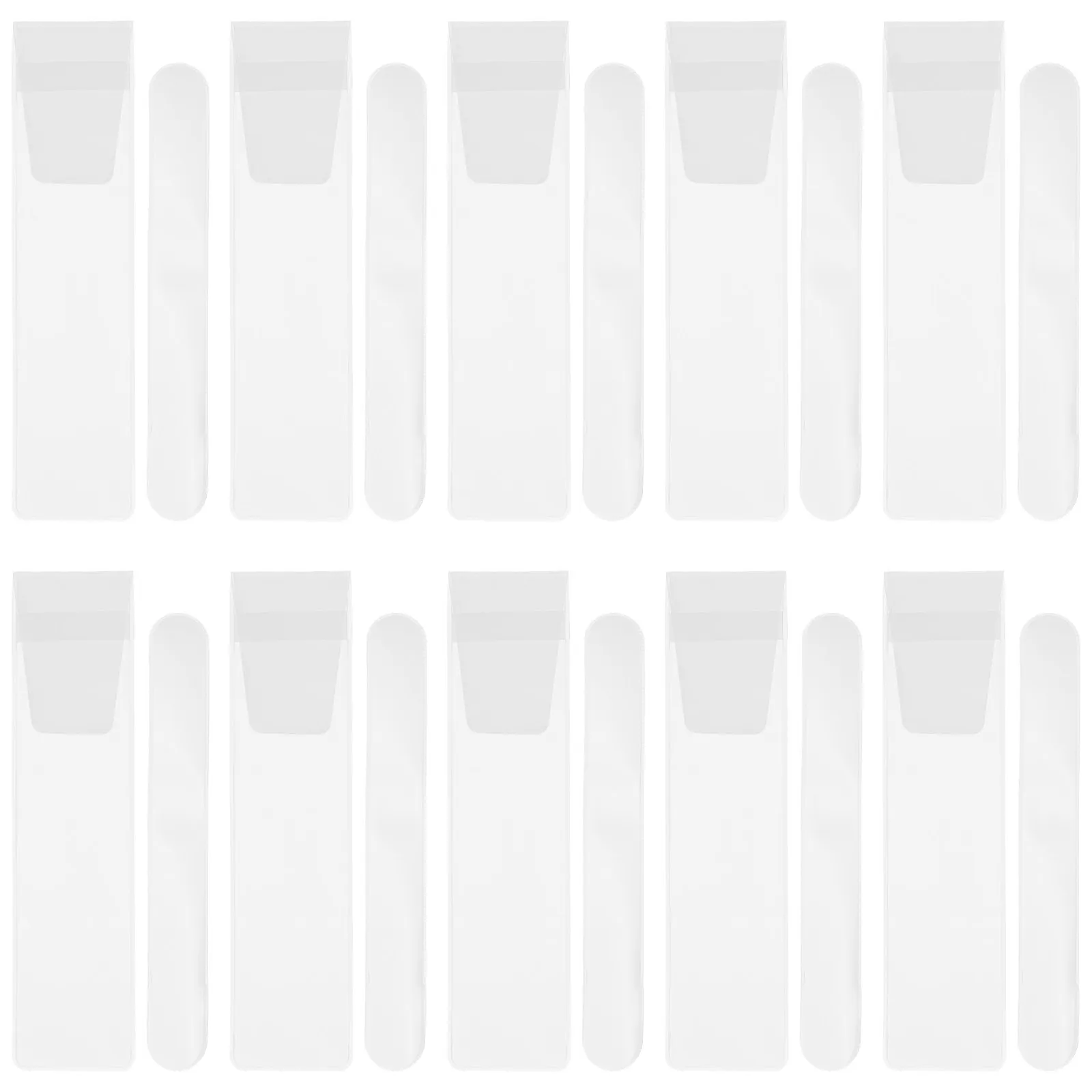 20Pcs Makeup Brush Storage Bags Clear Transparent Plastic Sleeve Organizer Travel Brush Protector Eyeshadow Applicator