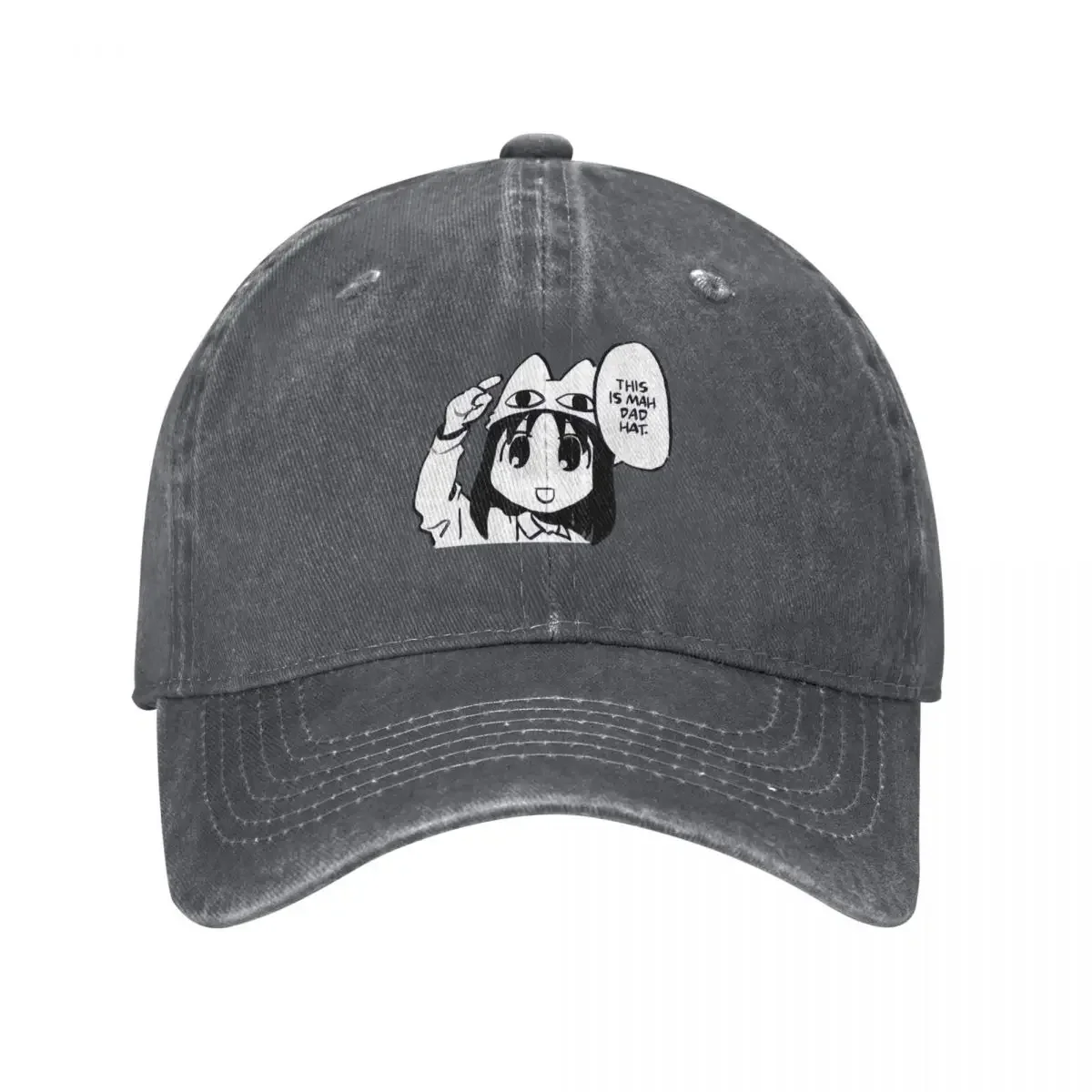 

I draw osaka in cafe uniform saying this is mah dad hat / azumanga daioh Baseball Cap Uv Protection Solar Hat For Girls Men's
