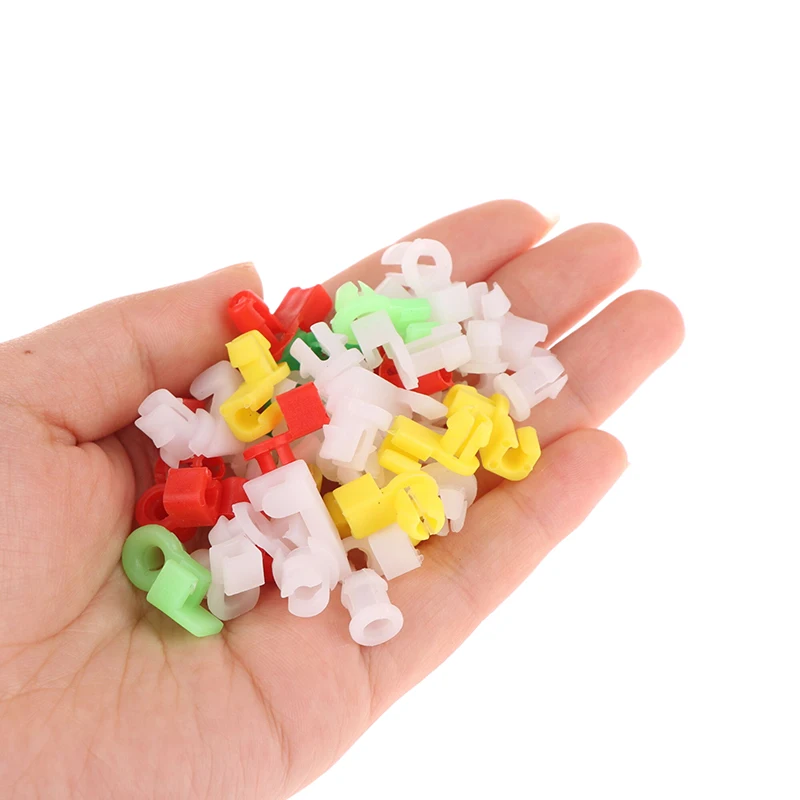 (BF06)50PC random Universal Auto Door Lock Rod Clip Driver Side Handle Retainer Fit Plastic Rivet Fastener Car Wire Clip