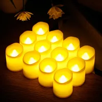 24 Pcs Flameless LED Candles Wedding Festival Candles Home Decoration Flickering Lamp Battery Powered Night Lights