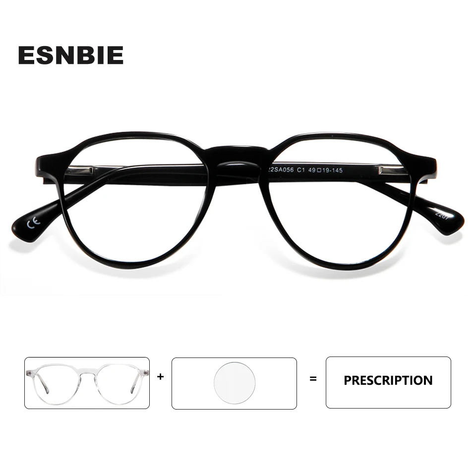

Crystal Gray Acetate Round Frames Glasses For Women Female Retro Spectacles frame Men Optical Prescription Eyewear Oculos