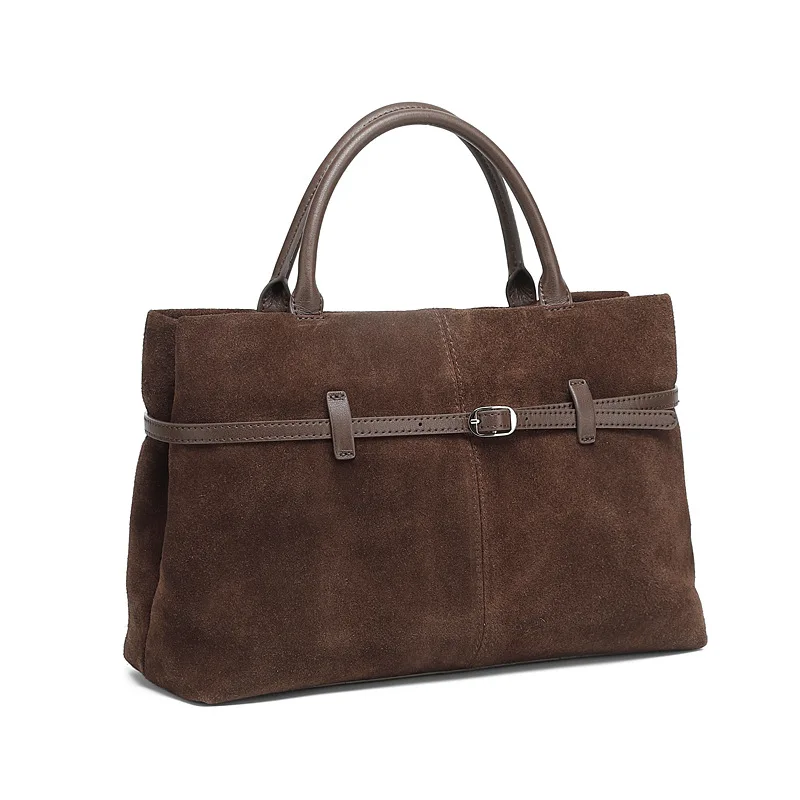 YANATARI genuine leather large capacity minimalist tote bag women Frosted leather luxury Crossbody bag handbag shoulder bag view 6