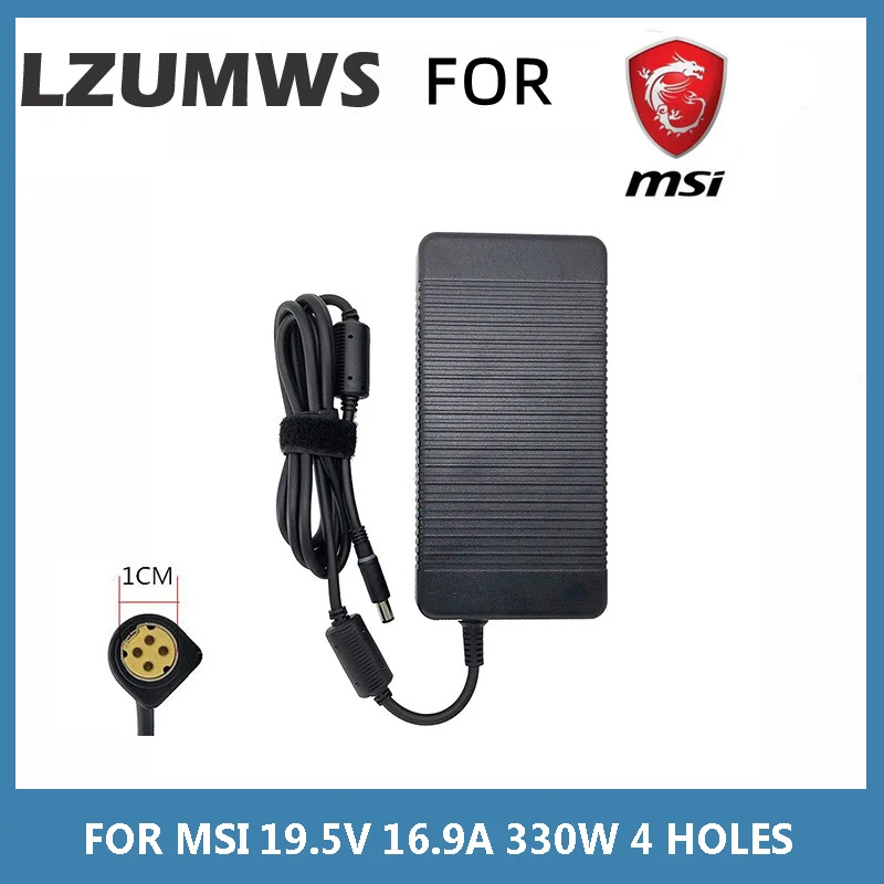 

330W 19.5V 16.9A 4 Holes Power Supply ADP-330AB Laptop Adapter For MSI GT80 GT62VR GT73VR GT83VR /Dell Alienware X711 Gaming