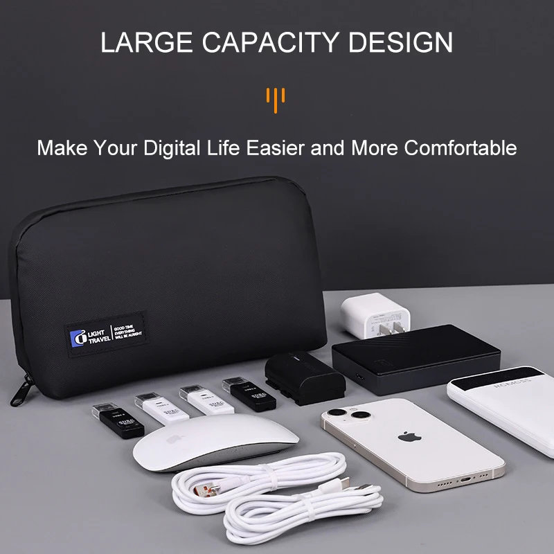 UTHAI Travel Portable Digital Storage Bag Data Cable Headphones USB Flash Drive Portable Hard Drive Power Bank Storage Bag