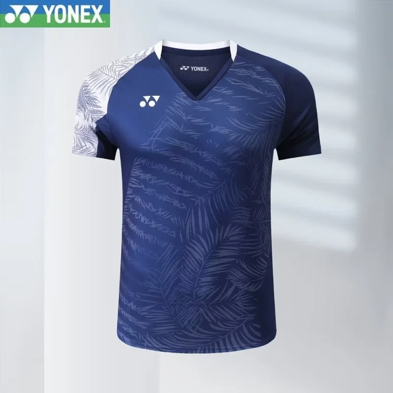 YONEX 2024 New Men's and Women's Badminton Clothes of The Same Style, Quick-drying Breathable Short-sleeved Top