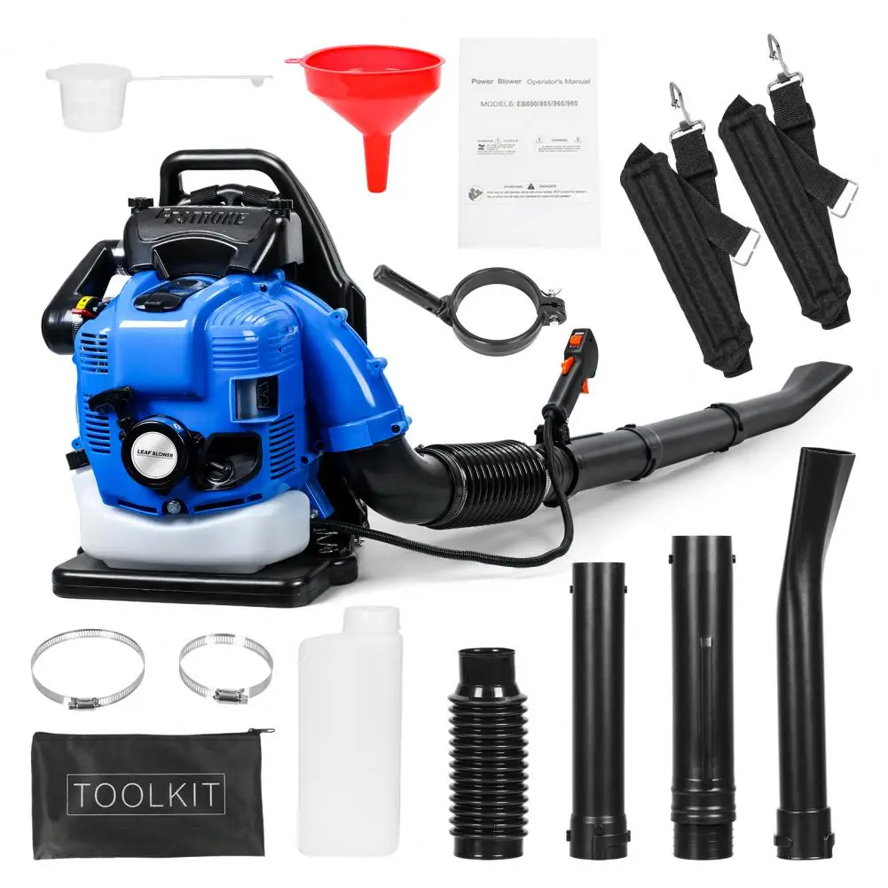 1.9L Fuel Tank Snow Leaf Blower 4-Stroke Powerful Clearing Performance Backpack Blower Ergonomic Design Garden Gas Leaf Blower