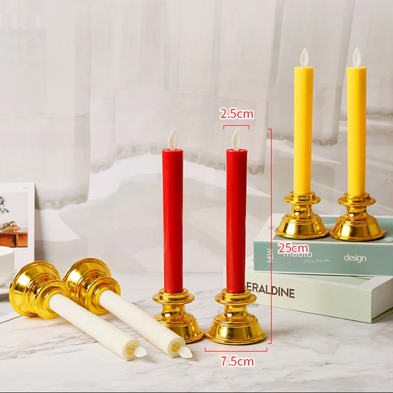 LED Electronic Candle Light, Usb Plug-In Swinging Wick Simulation Candle, Wedding Church Decoration