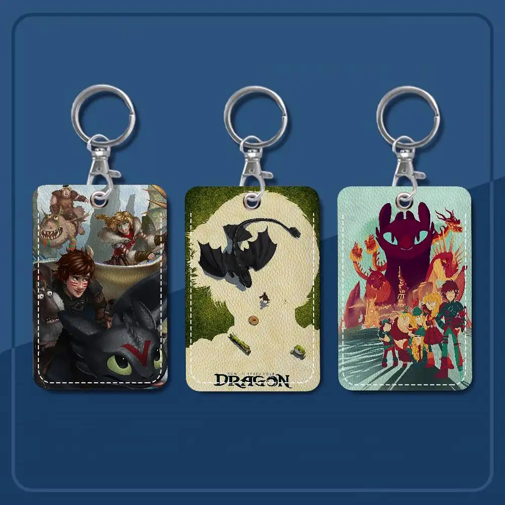 Adventure Film How To T-Trains Your D-Dragon Bank Card,Subway Card Holder Keychain Door Access Tags ID Card Case Keychain Access