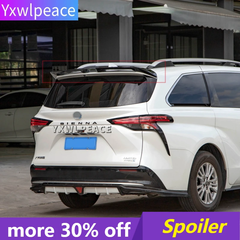 

For Toyota Sienna 2021 2022 High Quality ABS Plastic Material Primer Color Trunk Lip Rear Roof Spoiler Car Accessories