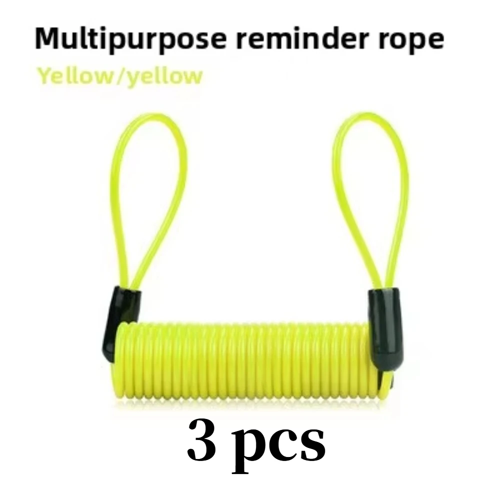 1.2m Fiets Lente Kabel Anti-diefstal Slot Touw Alarm Schijfslot Fiets Veiligheid Herinnering Motorfiets Anti-diefstal bescherming 120-150cm