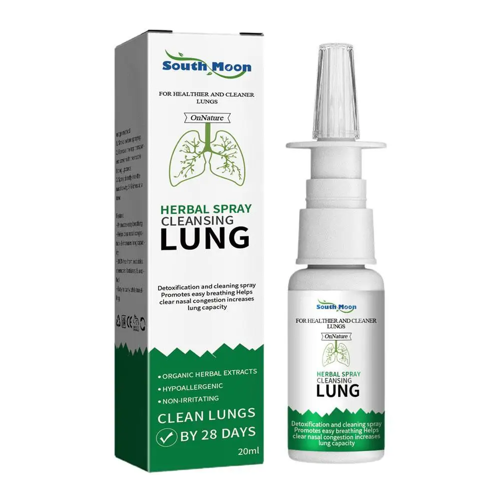 

20ml Lung Detox Herbal Cleanser Spray For Smokers Clear Nasal Congestion Anti Snoring Solution Stop Snore Relief Spray Nose