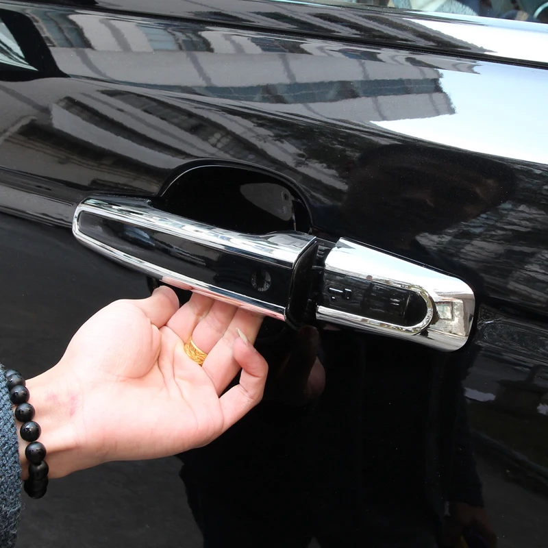 For Jaguar E-PACE XE XF XFL F-Pace Chrome Exterior Side Door Handle Cover Trim For Land Rover Discovery Range Rover Sport L494