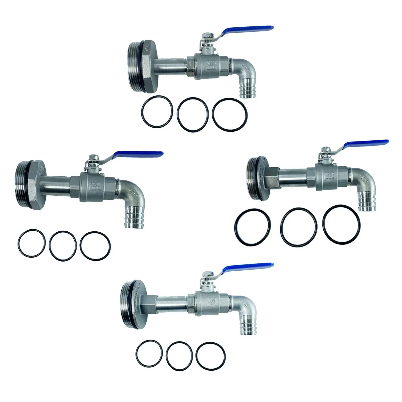 Drum Faucet Dn50 Replace Parts No Leaking 90 Degree Fitting with Gaskets IBC