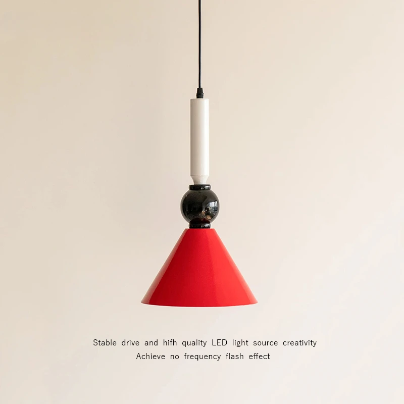 

Medieval Memphis Led Pendant Lights Color Macaron Bedroom Bedside Lighting Simple Modern Kids Bedroom Room Retro Lustre Lamp