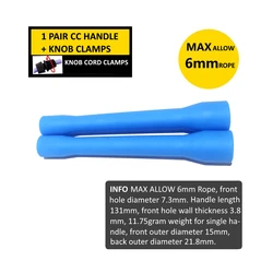 NO LOGO CC Spare Handle jump rope DIY part accessories 13cm length 1 pair handles with clamps 5mm 6mm suitable PVC speed rope