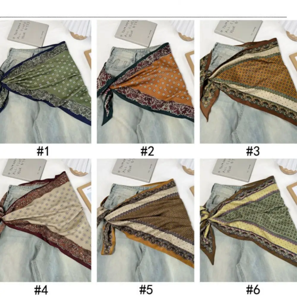 Stylish Green Triangle Scarf All-Matching Advanced Feeling Retro Scarf Temperament Old Money Style Shivering Scarf Outdoor