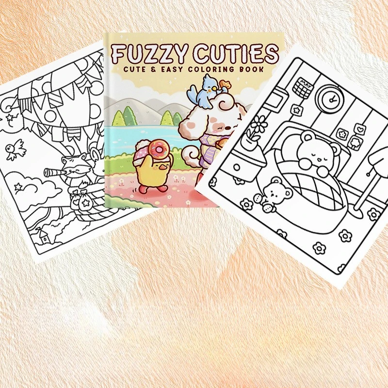 Hand Drawn Line Coloring Book Premium Paper Art Therapy Stress Relief Adult Creative Drawing Focused Expression and Mindfulness