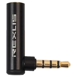 REXLIS 1PC 3.5Mm Male To Female 90 Degree Right Angled Adapter Audio Microphone Jack Stereo Plug Connector