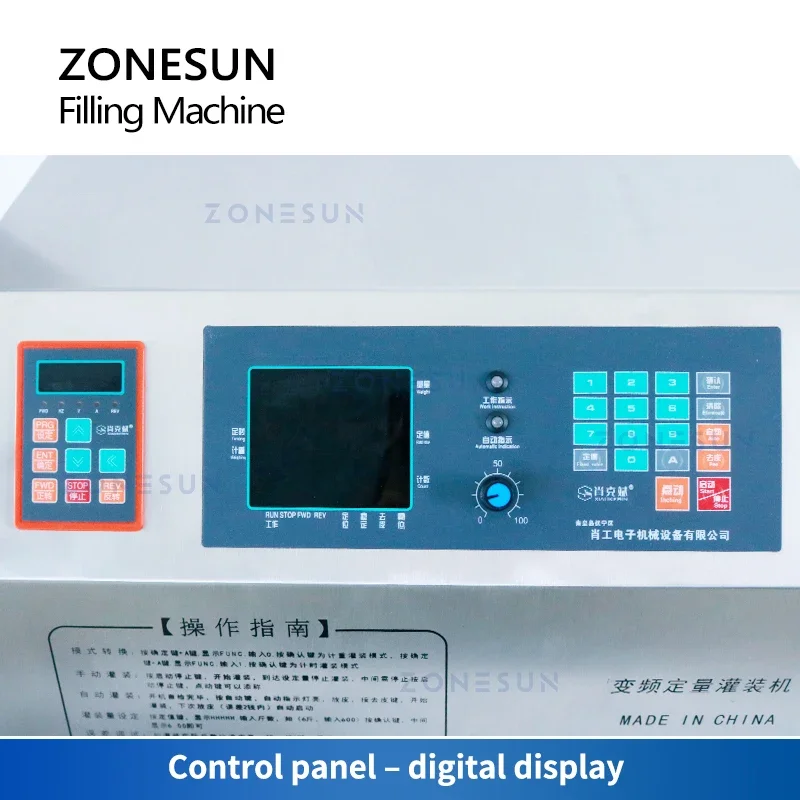 ZONESUN Paste Filling and Weighing Machine Rotor Pump Scale Thick Liquid Chili Sauce Pasta Packaging Production ZS-RPW1