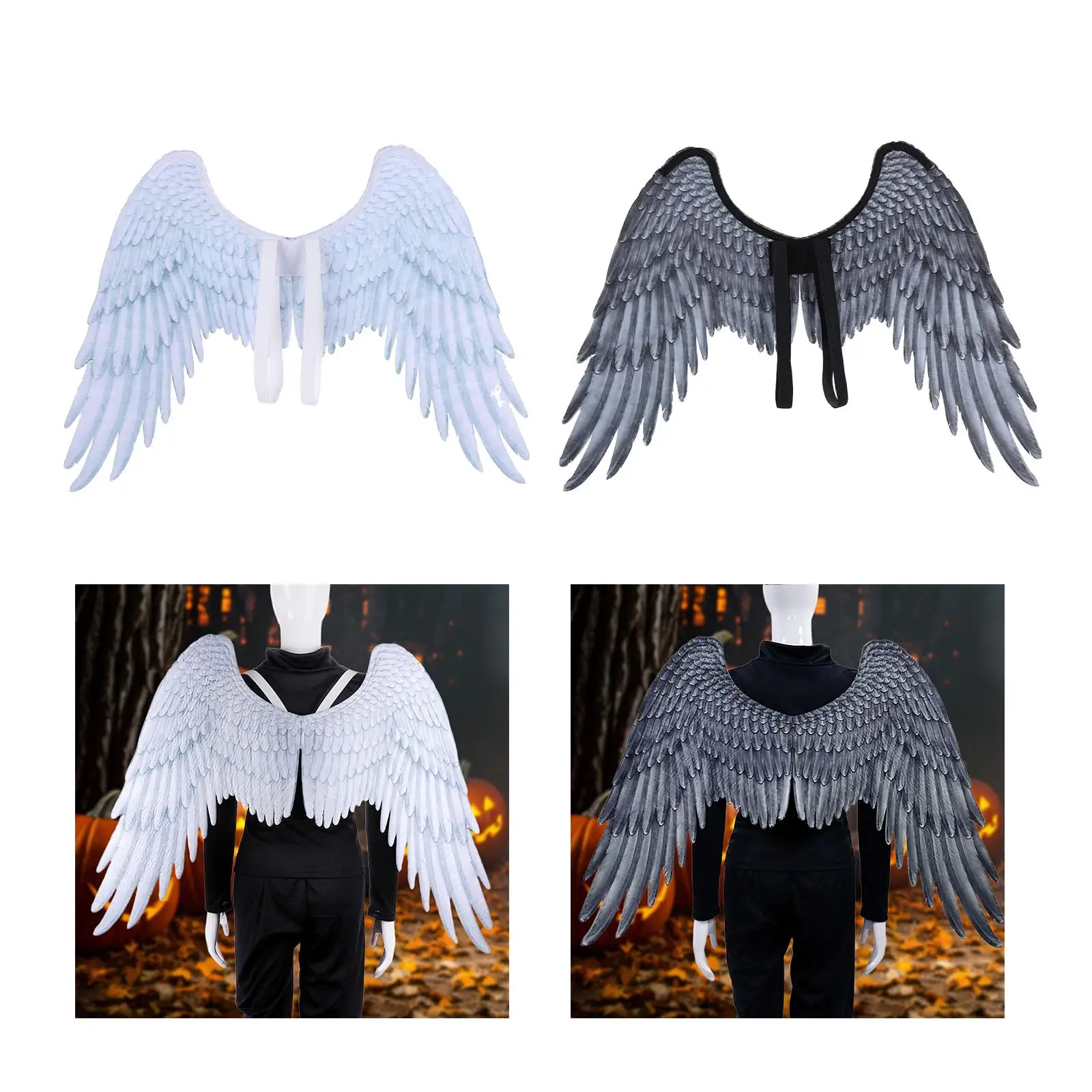 

Feathered Wing Cosplay Costume Decorative Photo Prop for Stage Performance Show