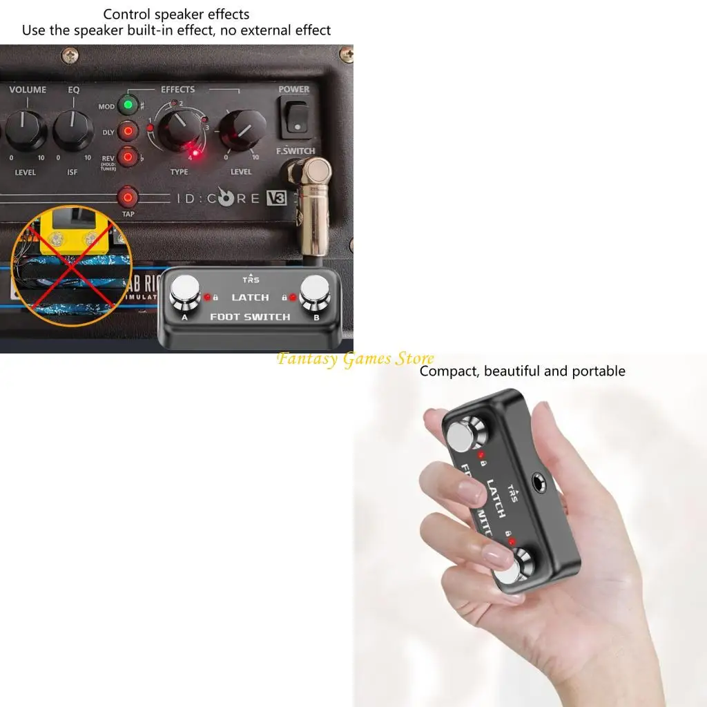 External Footswitch Double Pedal Portable Double Function Pedal Compacts Pedal