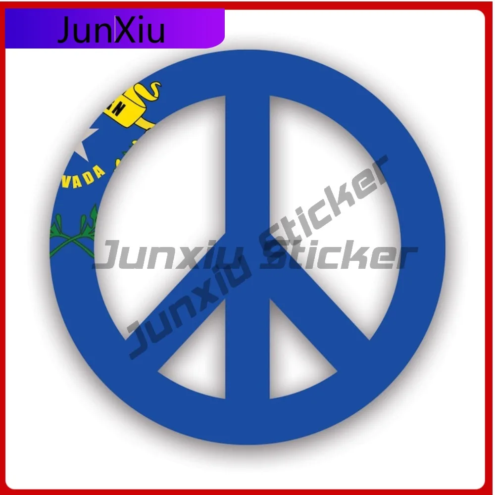 

Nevada Flag Peace Symbol Stickerwaterproof Outdoor Cool Car Waterproof Vinyl Decal For Motocross Fun Outdoor Protection Outdoor