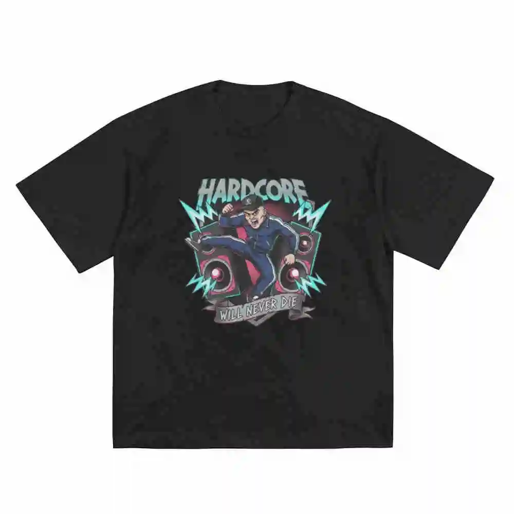 Hardcore Will Never Die Gabber Dancer Short Sleeve Tee 100% Cotton T-Shirt