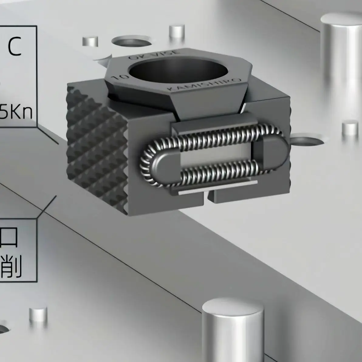 精密フライス盤アクセサリー,CNC空気圧部品クランプ,5軸小バイスm6,m8,m10,m12,okc,okp