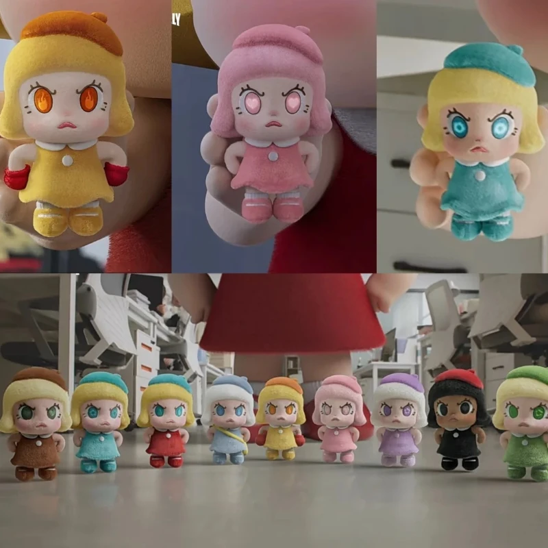 

POPMART Angry Molly Heart Aflame Series Doll Pendant Blind Box Gift Collectible Mystery Box with Character Designs