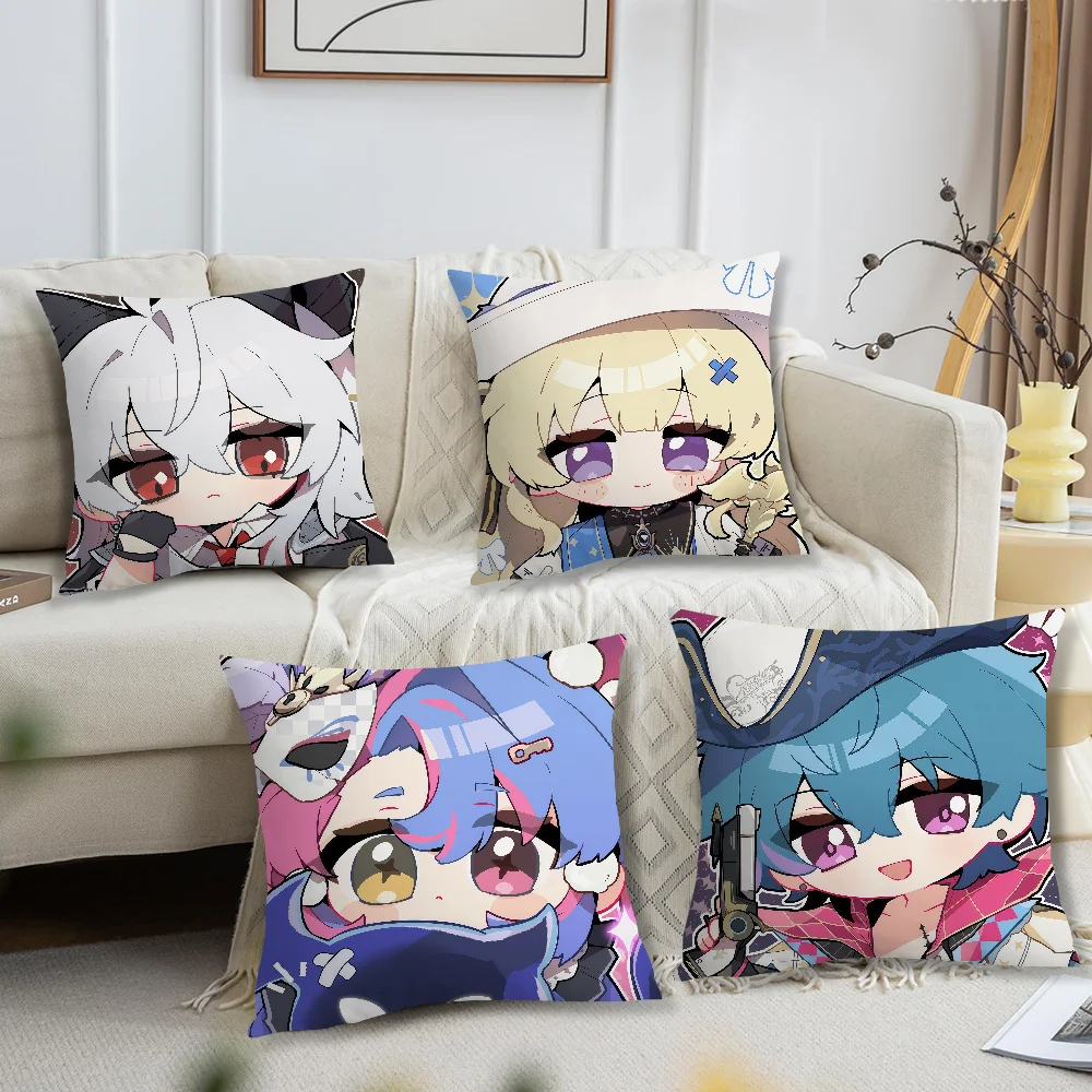 Cute Q Wuthering Waves Rinascita Phoebe Zani cushion cover For Pillow Printing Sofa Decoration Car Room Office Nordic Simplicity
