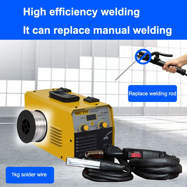 110V/220V Portable CO2 Shielded Automatic Welder MIG/MMA 2 in 1 IGBT Inverter 250A Secondary Bonding Ac Dc Mini Welding Machine