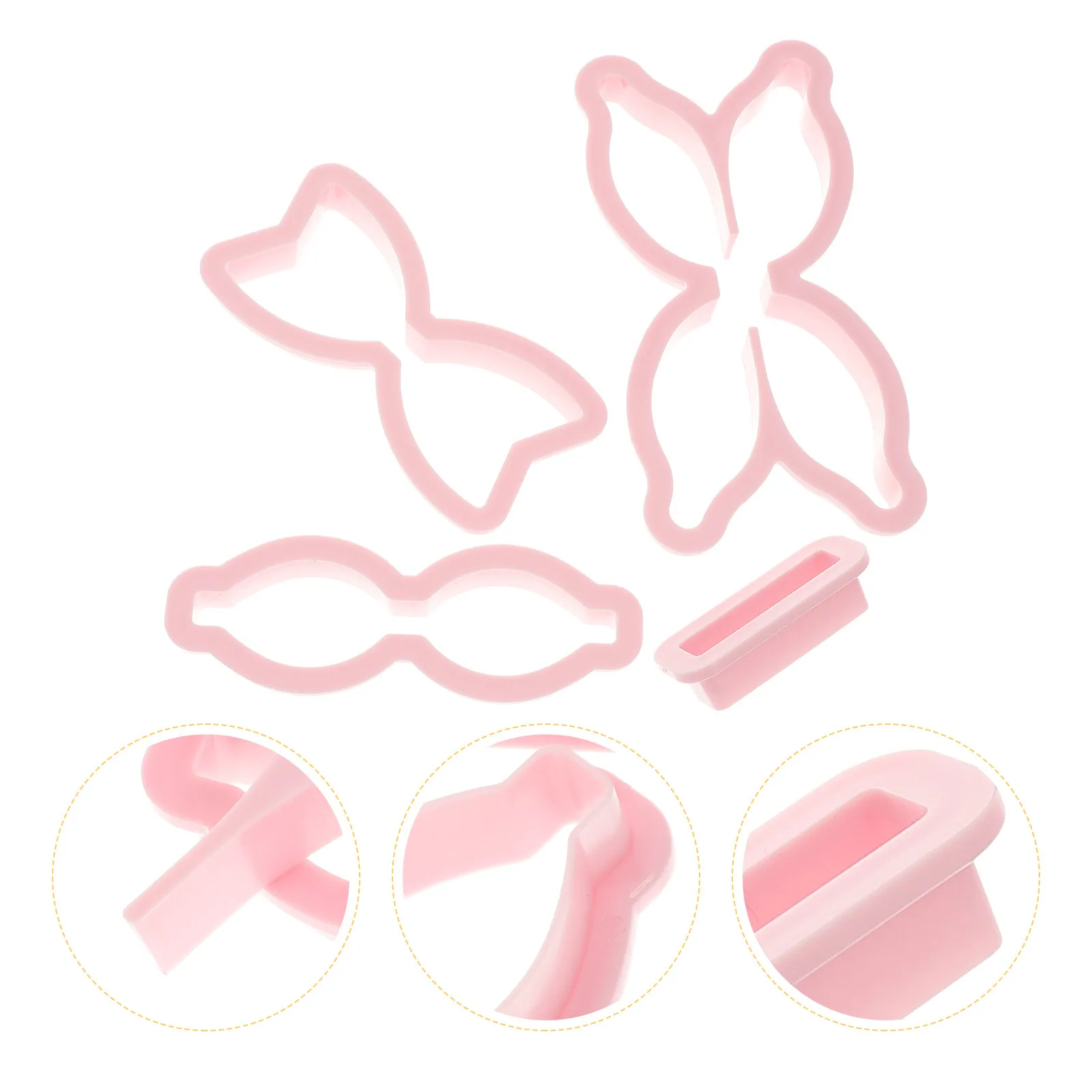 1Set Bow Mold Cake Decoration Silicone Fondant Cookie Baking Tool DIY Baking Supplies Bowknot Stencil Biscuit Molds for Cakes
