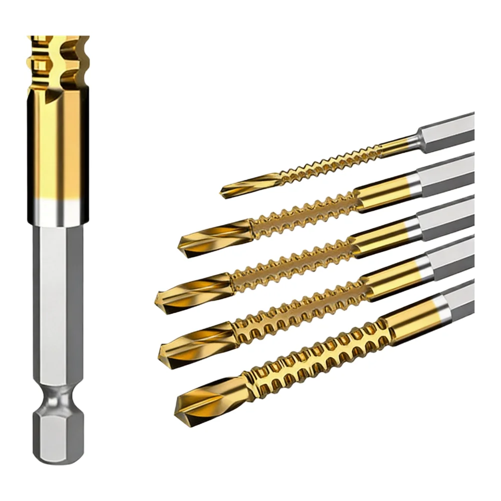 Home DIY Titanium Drill Bits Versatile Drill Bit Set Drill Bit Wood Drill Bits Quick Penetration 135 Cutting Angle
