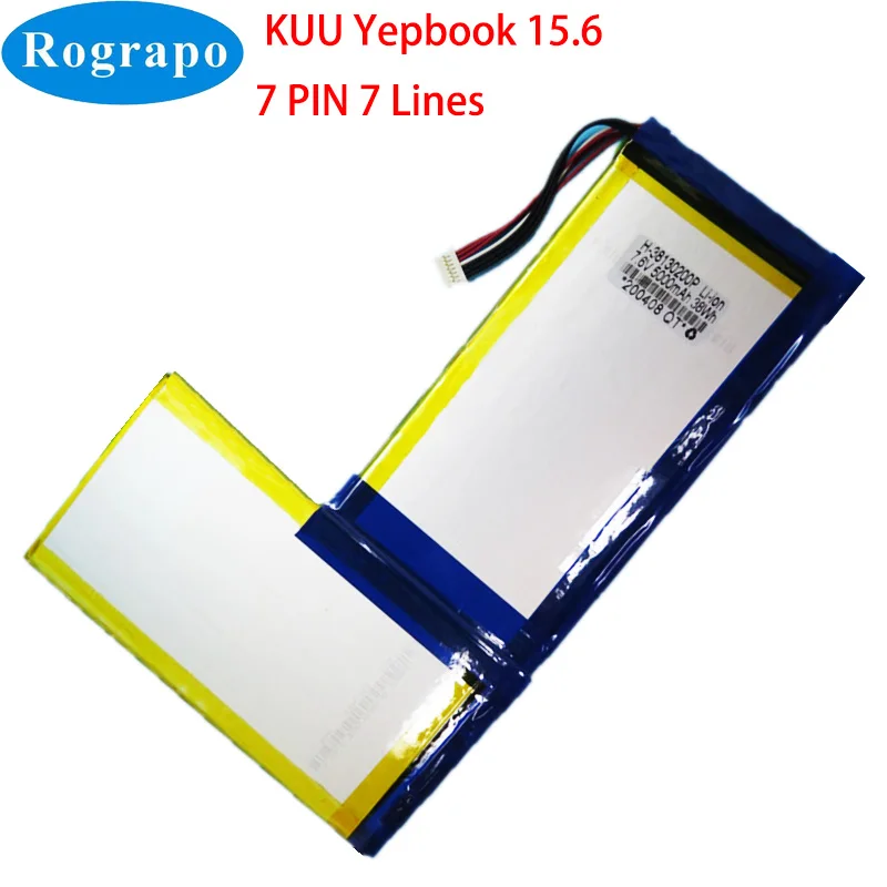 Batería para portátil KUU Yepbook 5000 Jjy 15,6 38130200, 35125148 mAh, 38Wh, 7,6 V, con enchufe de 7 cables, novedad