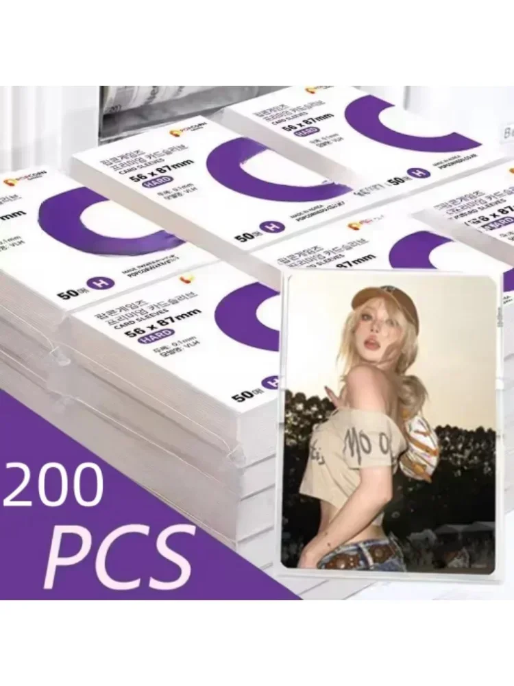 500-1 pièces HD Transparent Kpop idole carte manchon de protection cartes jeu Poker étanche protecteur jeu plateau Photos support manches
