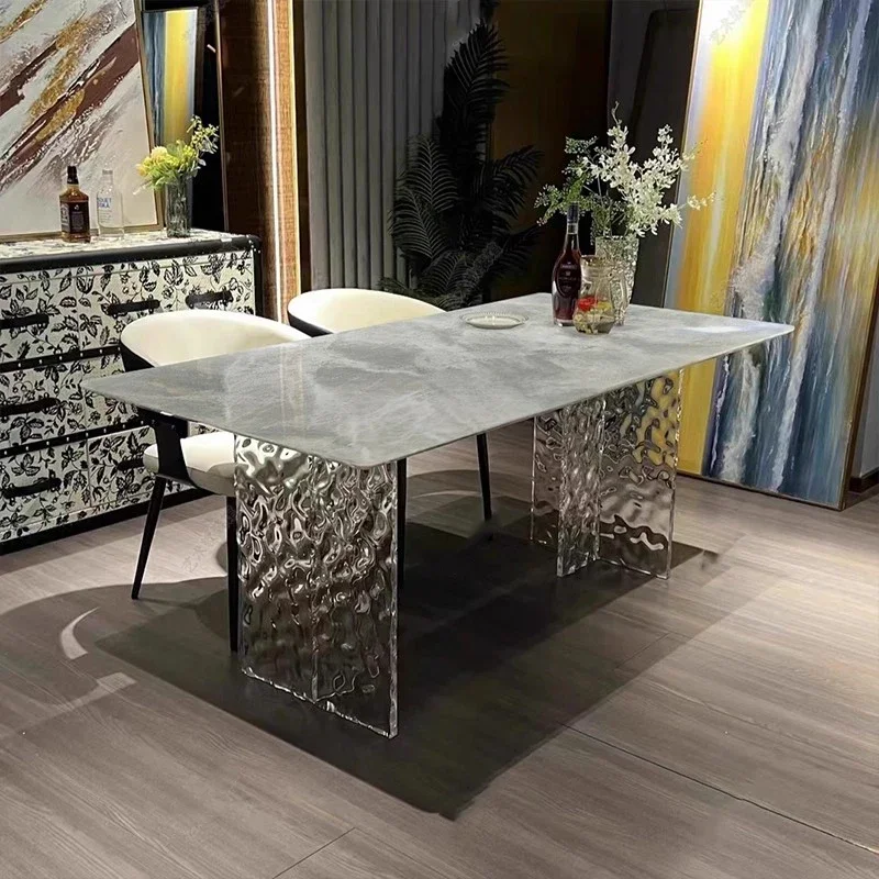 Polished Metal Stable Versatile Dining Table Practical Rustic Distinctive Decorative Dining Table Esstisch Living Room Furniture