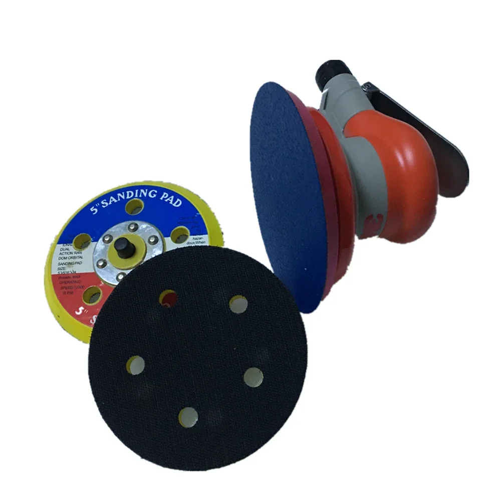 5inch Air Random Orbital Sander with 3M Type Body Pneumatic Power Tool Polisher Air Dual Action Palm Sander NON VACUUM Buffing