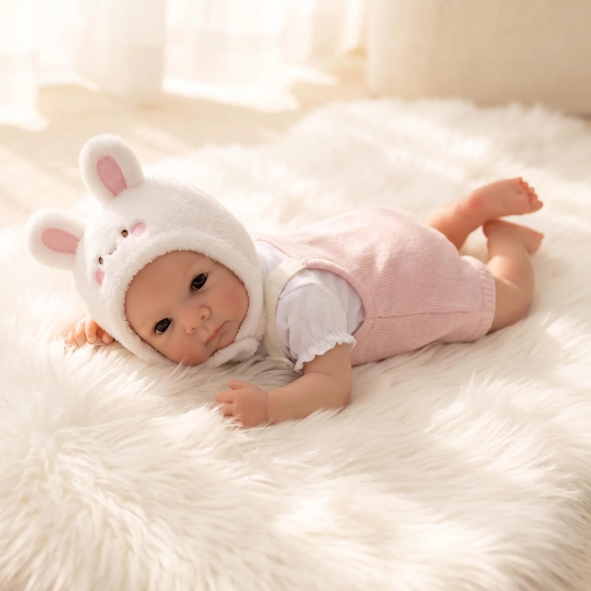 NPK 16inch Full Solid Silicone Flexible Elastic Super Soft Cute Bettie Mouth Can Open Squish Silicone Lifelike Reborn Bebe Doll