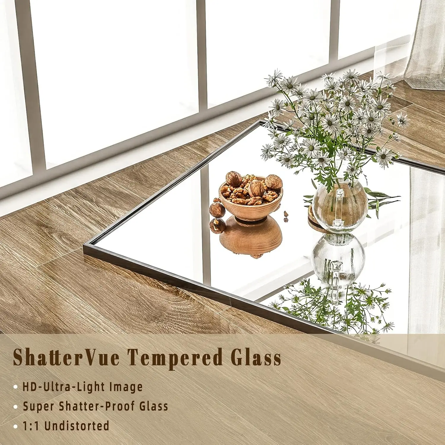 77x38 Full Body Floor Mirror Full Length Rectangle Mirror Hanging Leaning Aluminum Alloy Frame Wall Mirror Bedroom Dressing Room