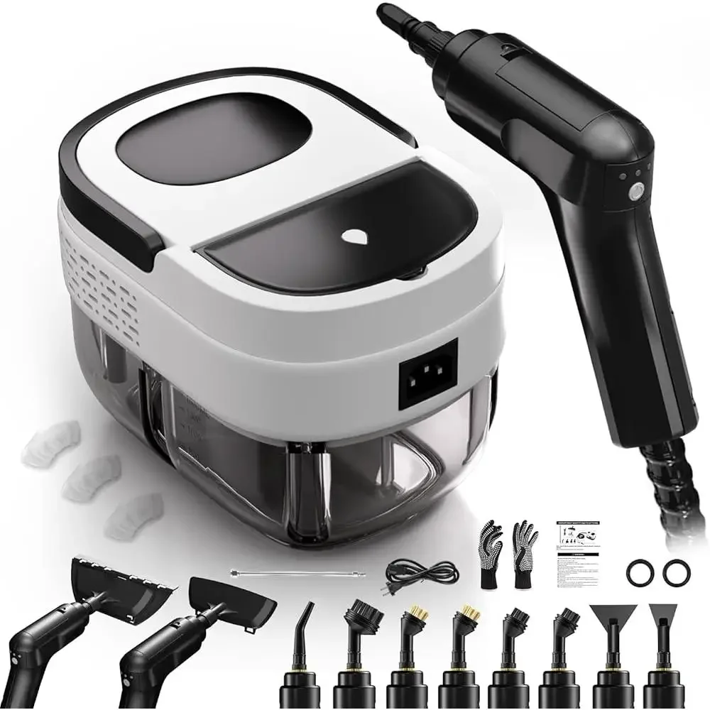 Handheld Steam Cleaner 2500W High Pressure Portable Steamer with Adjustable Steam Control Multi-Use Home and Car Detailing