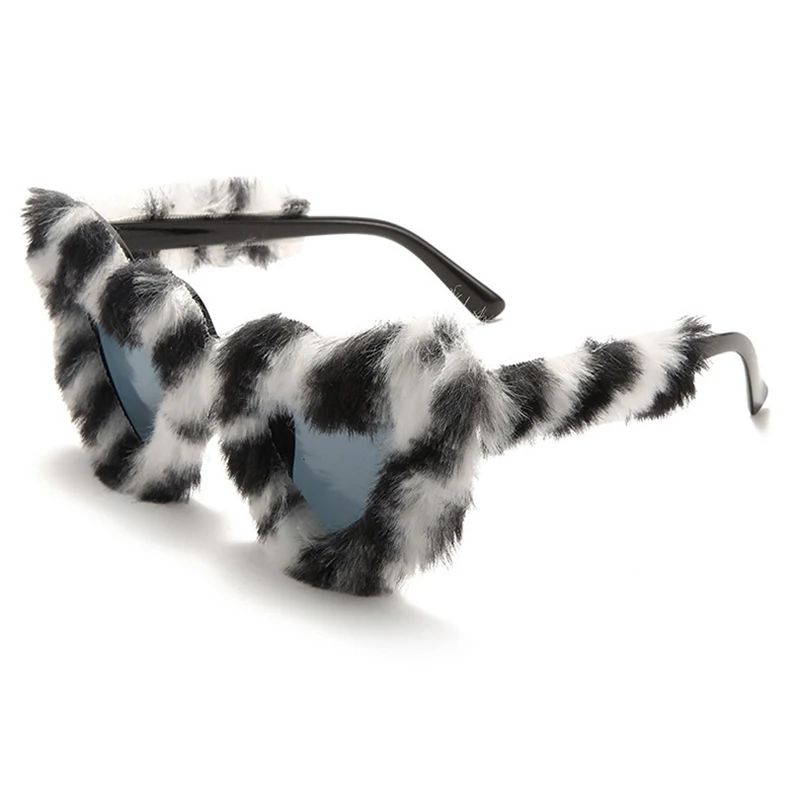 Novo y2k na moda em forma de coração óculos de sol das mulheres dos homens macio fofo amor coração decoração de pelúcia óculos de sol novidade festa cosplay eyewears