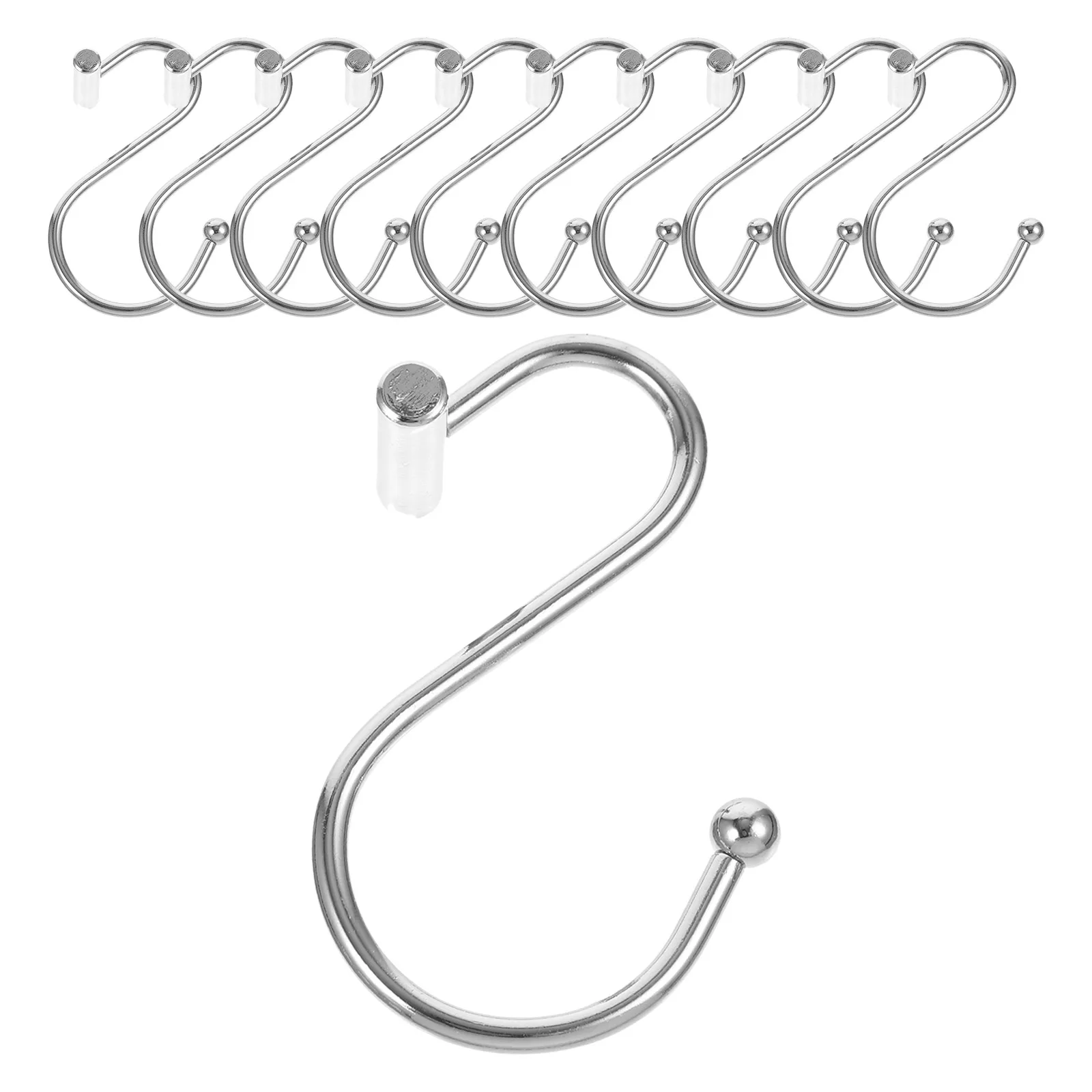 

24pcs Iron Shower Curtain Hooks Rustproof Bathroom Accessories Modern Drapes Holdbacks Tiebacks