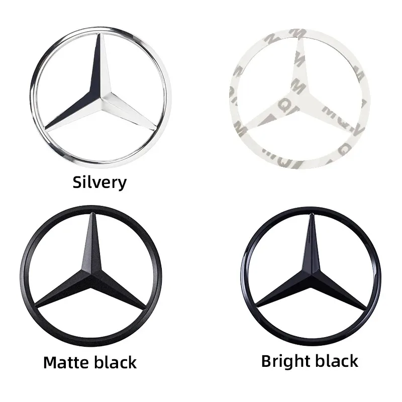 ABS Star Stickers Car Rear Trunk Emblem For Mercedes Benz S320 W164 W203 W204 W168 C180 E320 A200 GLE GLS CLS GLC CLA GLA GLK