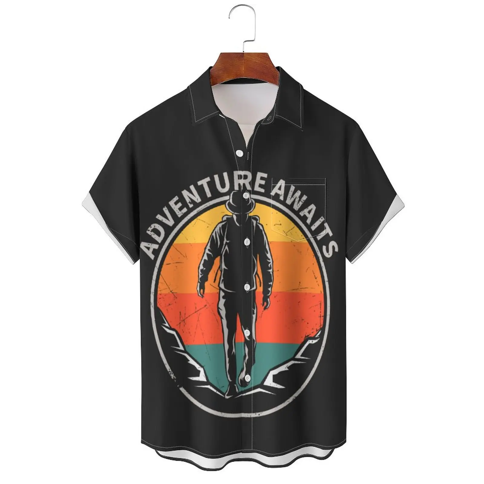 

2024 summer Men Shirt Just Keep Biking Retro Unique Y2K Graphic Short Sleeve Unisex Clothing Shirts fashion comfortable